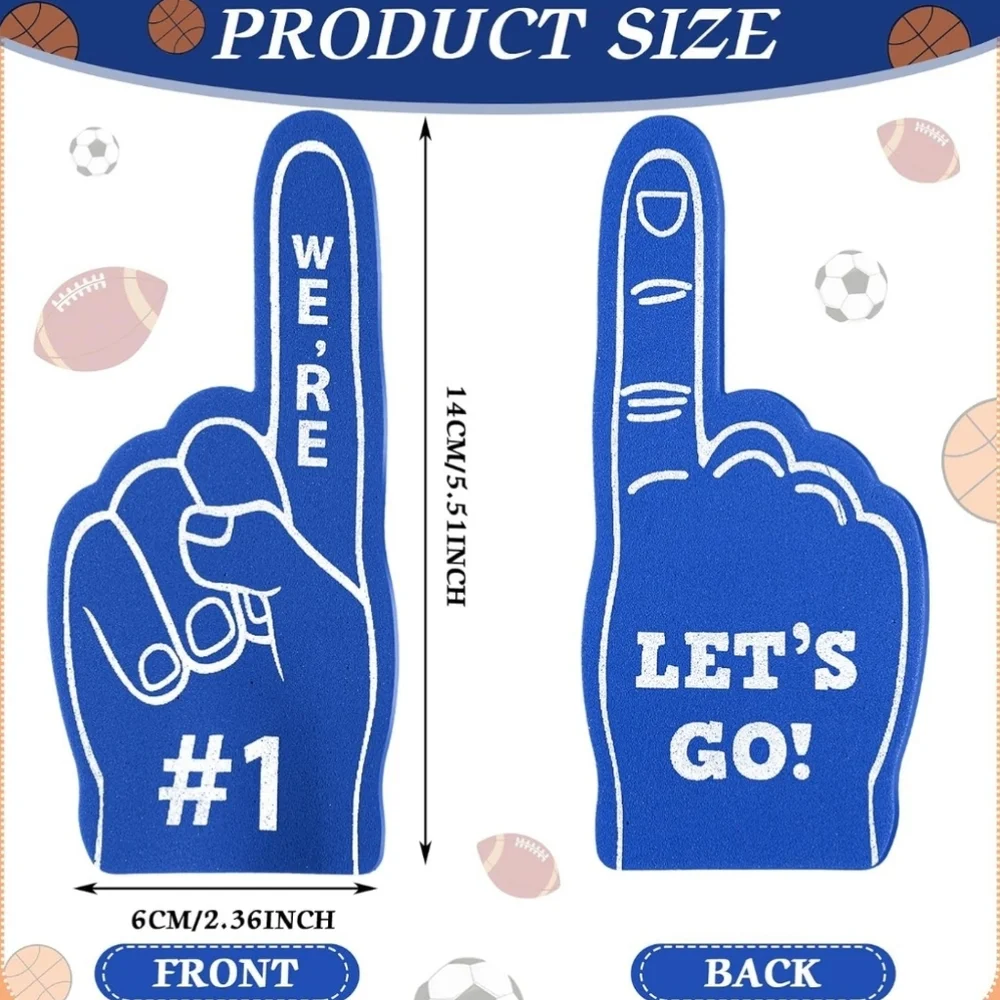 (20) Blue Foam‎ Finger We're #1